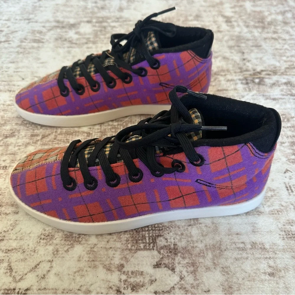 AllBirds WPM Womens Sz US 10 Wool Piper Mids Split Tartan Plaid‎ Limited Edition